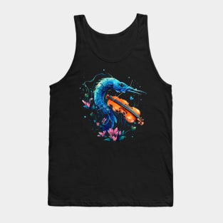 Blue Shrimp Playing Violin Tank Top